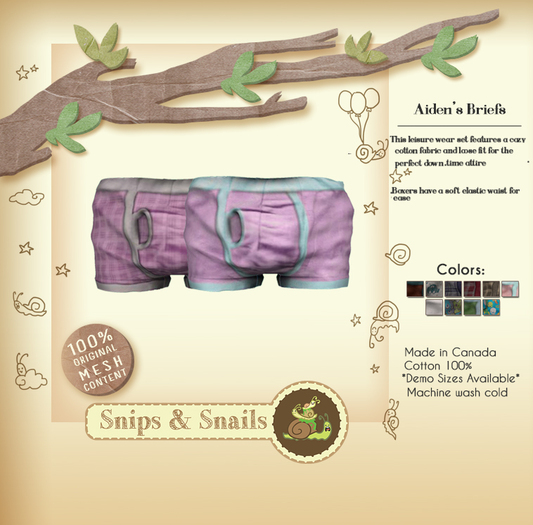 .S&S. Aiden's Briefs - Soft Purple Pack