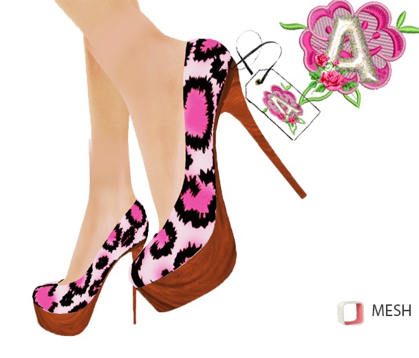 **//Akey//** Pink-leopard shoes
