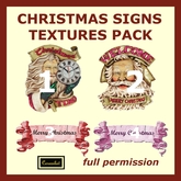 Christmas signs - textures pack