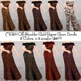  MESH Gold Filigree Off Shoulder Gown Bundle