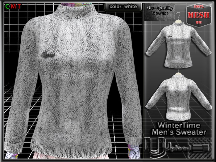 Upload[_]:: - WinterTime Men's Sweater (white)