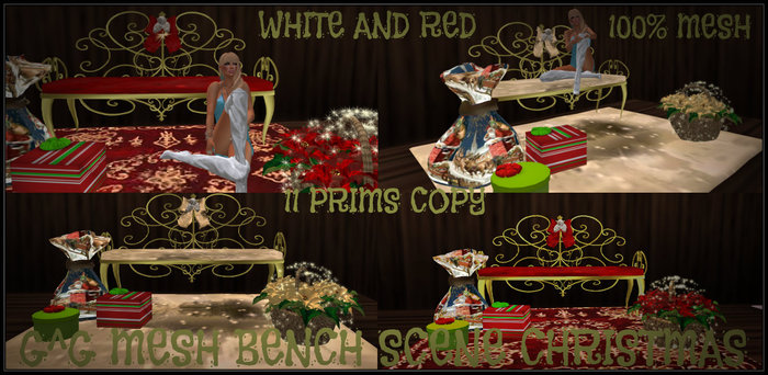 G^G MESH BENCH SCENE CHRISTMAS