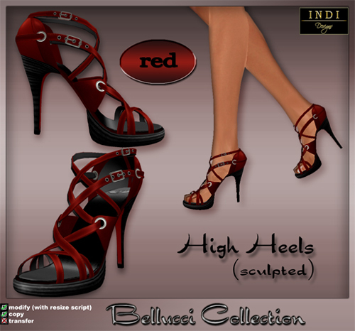 INDI Designs - Bellucci red High Heels