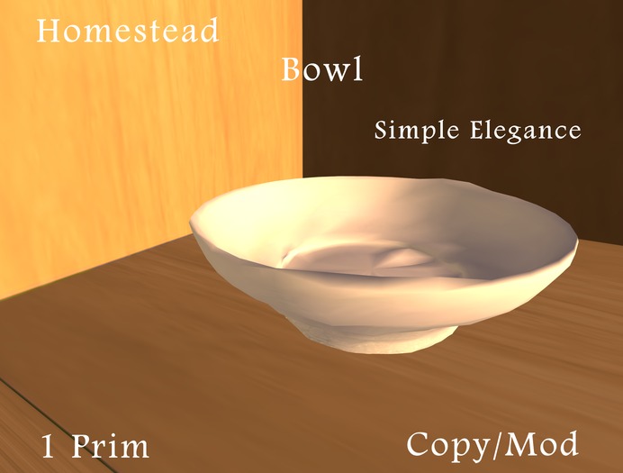 Homestead~Simple Elegance Bowl