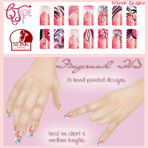 .:QTpi:. Slink AE Fingernails - French Tips - Melon Berries