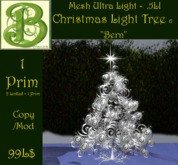 Mesh Christmas Light Tree - "Bern ' , Ultra Light Land Impact .5LI