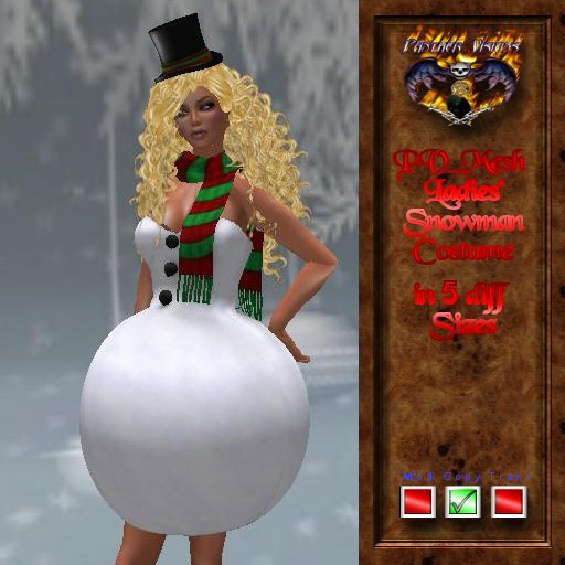 PV_Mesh Ladies' Snowman Costume