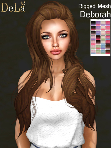 =DeLa*= Mesh Hair "Deborah" Dipped Party Colors