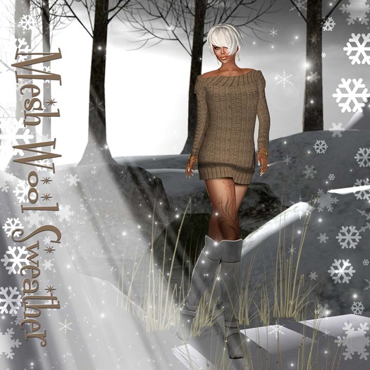 MESH-Wool SWEATER tan