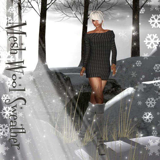 MESH-Wool SWEATER grey