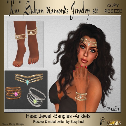 Second Life Marketplace *Kw*Sultan's Diamond JEWELRY SET