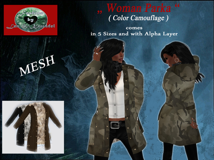 .::L&K::.Mesh Parka Woman Camouflage