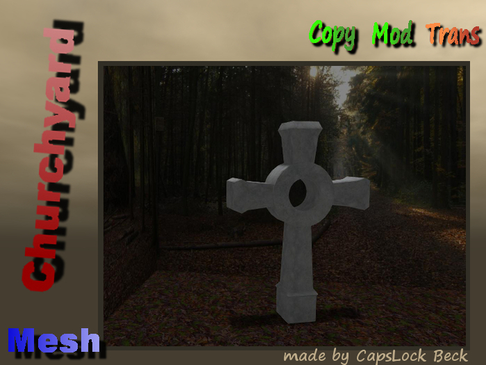 Churchyard – Mesh cross – Celtic cross