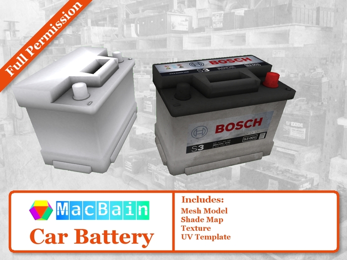 Car Battery - Mesh Object - Full Permission