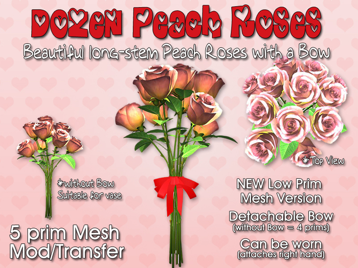 Custom Love: A Dozen Peach Roses
