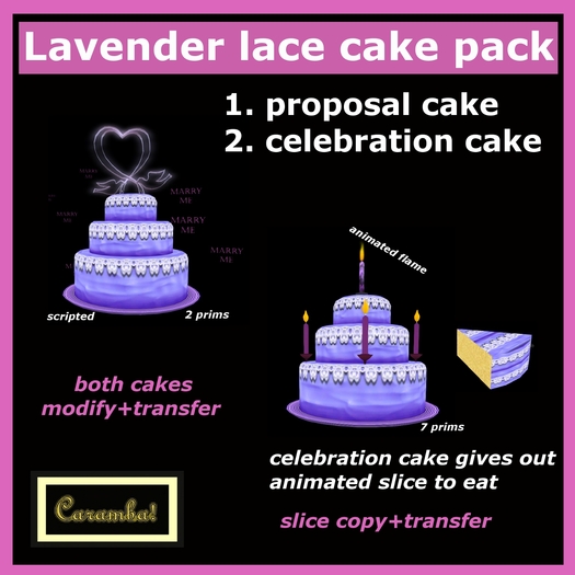 Lavender lace cake pack