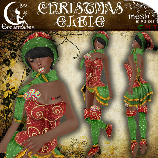 *LE* Christmas Elfie - Christmas elf outfit **OUTLET ITEM**