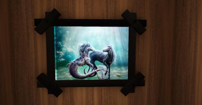 Under Water Sea Horse - Art
