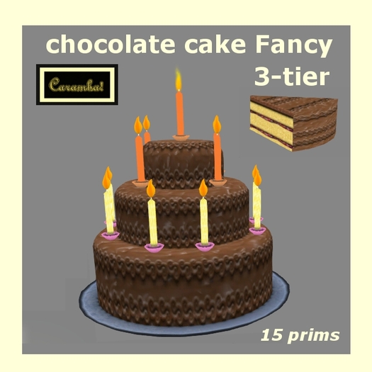 chocolate 3-tier cake Fancy