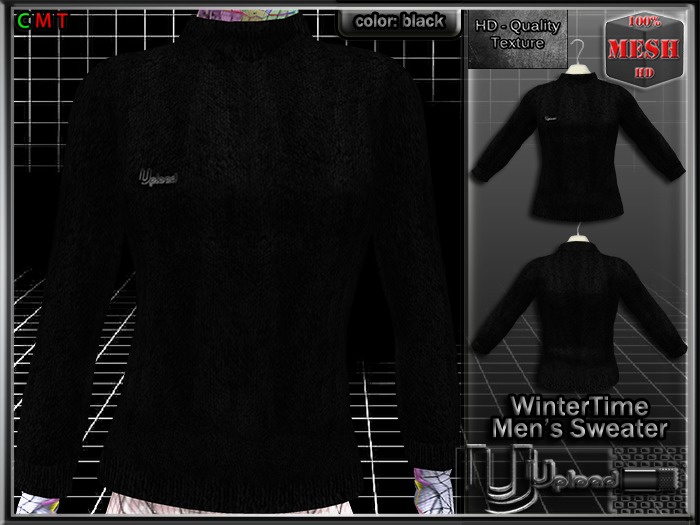 Upload[_]:: - WinterTime Men's Sweater (black)