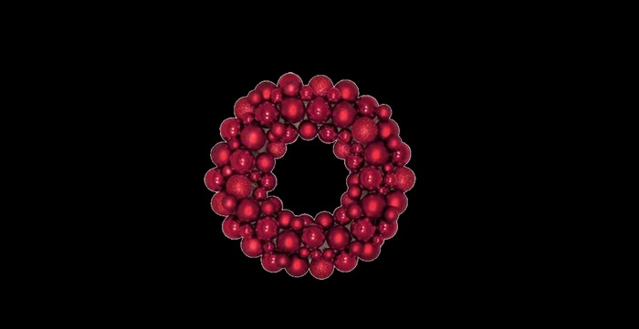 Red xmas wreath full perms texture