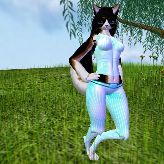 Stripe Outfit (Baby Blue) (BOXED)