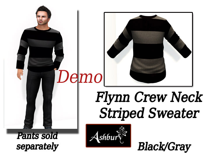 [ASHBURY] Flynn Striped Crew Neck-Demo