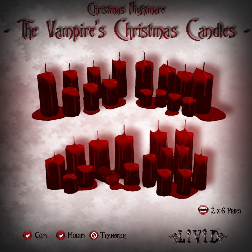 Livid: Christmas Nightmare_The Vampire's Christmas Candles Set