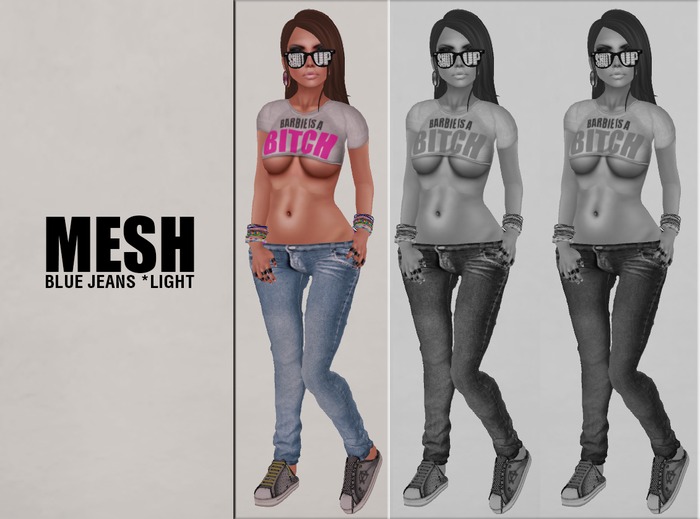 MESH BLUE JEANS LIGHT *YAKO*