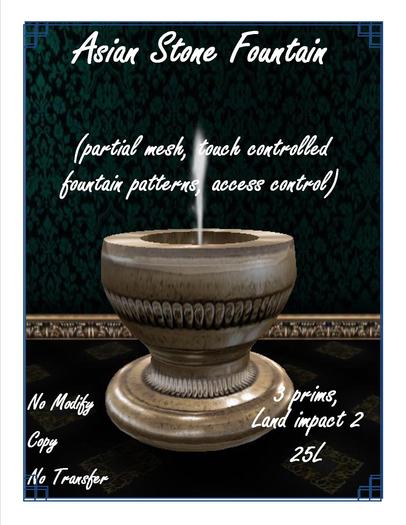 Asian Stone Fountain