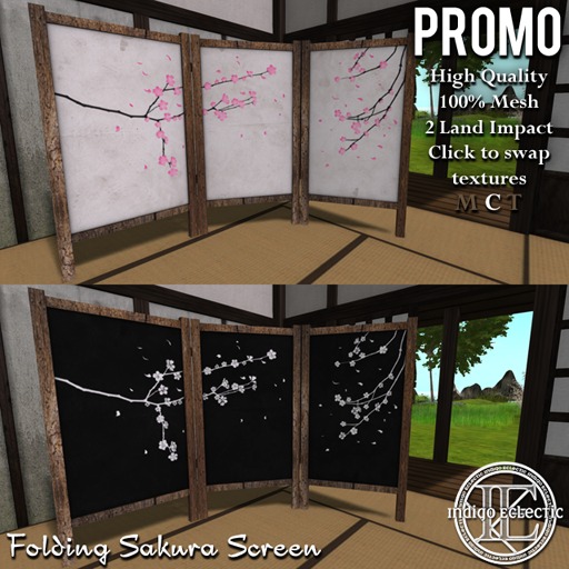 .::IE::. Folding Sakura Screen