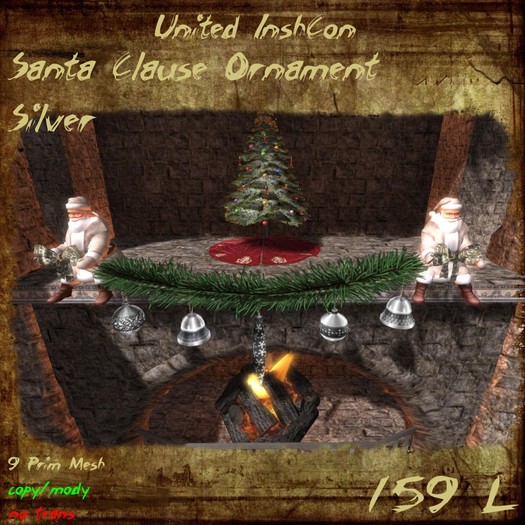 *UI* Santa Clause Ornament Silver v