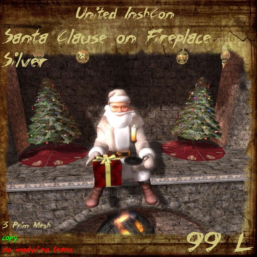 *UI* Santa Clause on Fireplace Silver v