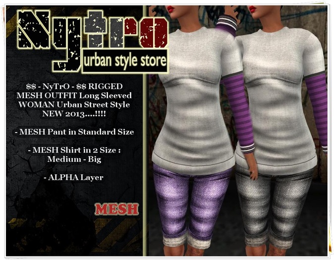 $$ - NyTrO - $$ SALE RIGGED MESH OUTFIT Long Sleeved Skate OUTFIT Pink White (Pant + Shirt) WOMAN Street Urban Style