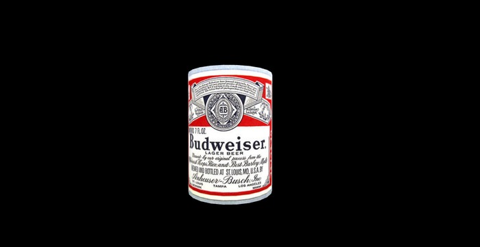 Bud lager can lable full perms texture