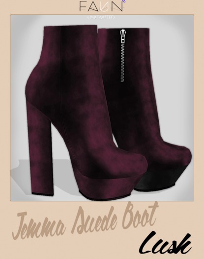 -FAUN- Suede Jemma Boot -Lush-