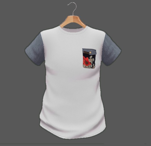 !aL! Floral Pocket Mesh Tee