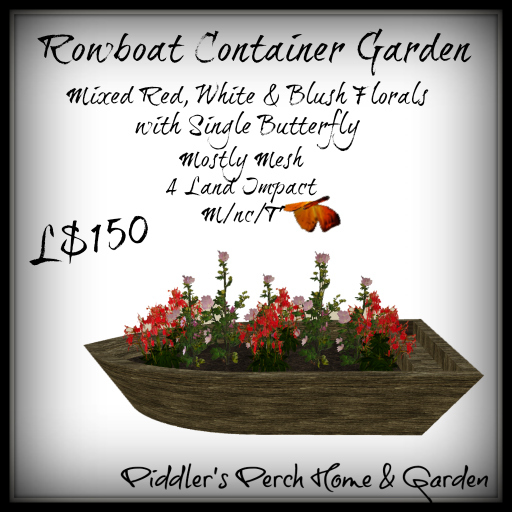 [PP] Rowboat Container Garden - Mixed Florals *Boxed*