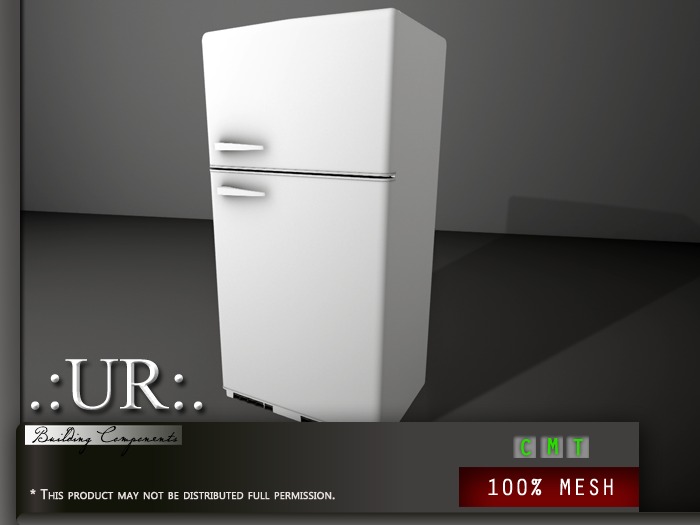 .:UR:. Kitsch Kitchen - Retro Fridge (full perm mesh)
