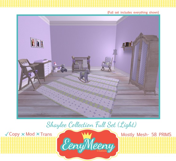 { Eeny Meeny } Shaylee Collection Full Bedroom Set (Light Wood)