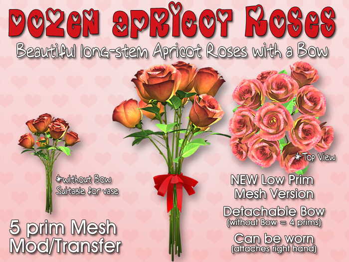 A Dozen Apricot Roses