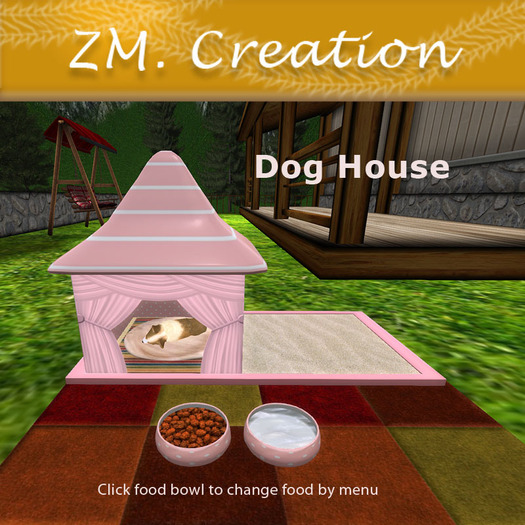ZM Creation - dog house Set Pink