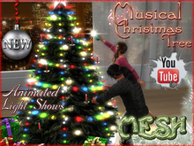 Christmas Tree with Synchronized Lights and Music - Decorate, Gift Unwrapping and Hot Cocoa drinking animation
