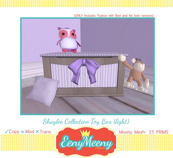 { Eeny Meeny } Shaylee Collection Toy Box ( Light Wood )