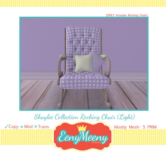 { Eeny Meeny } Shaylee Collection Rocking chair (light) Boxed