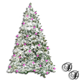 Snowed Pink Twinkling Tree