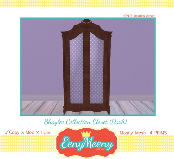 { Eeny Meeny } Shaylee Collection Closet (Dark) Boxed