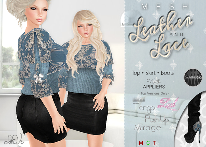 [LuVs] Leather & Lace BLUE + Tango Lush Pushup Mirage Appliers