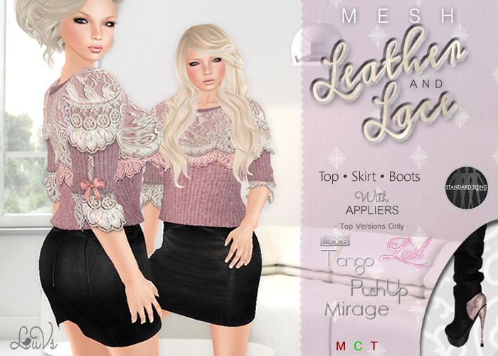 [LuVs] Leather & Lace PINK + Tango Lush Pushup Mirage Appliers