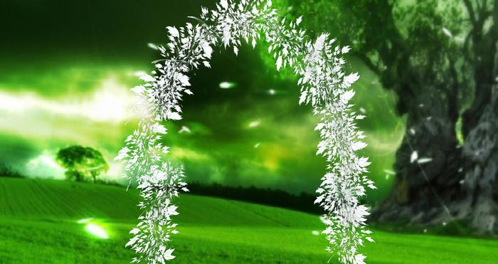 arche feuillage blanc